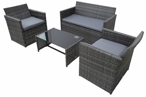 Edale 4 Seater Sofa Set - Grey 
