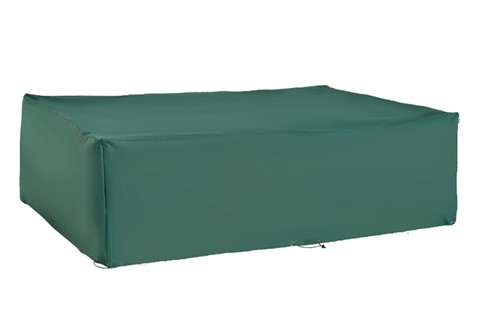 PE Outdoor Rectangle Green Furniture Cover - W222cm x D155cm x H67cm