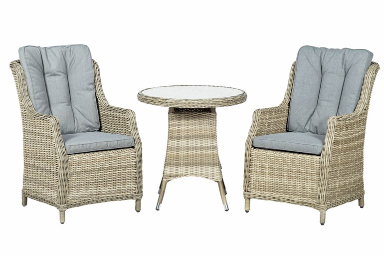 Wentworth 2 Seater High Back Round Bistro Set