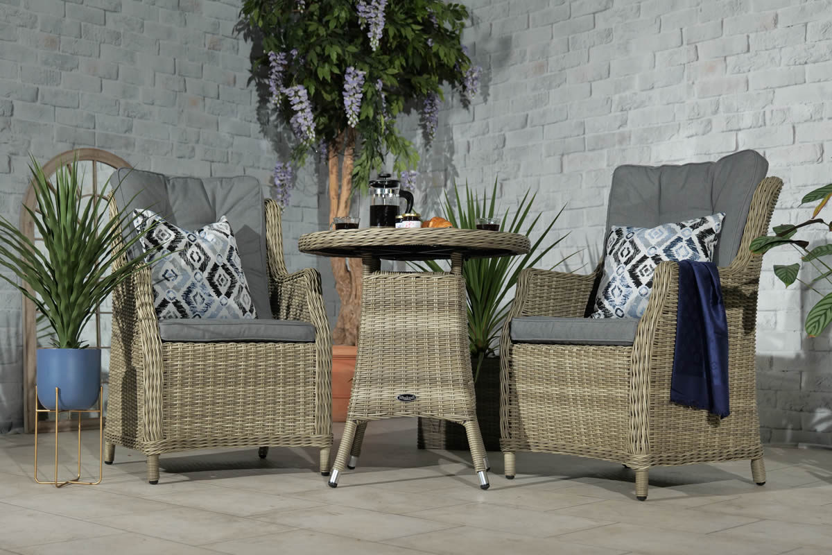 2 seater rattan effect bistro set discount
