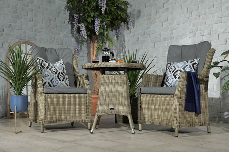 Wentworth 2 Seater High Back Round Bistro Set