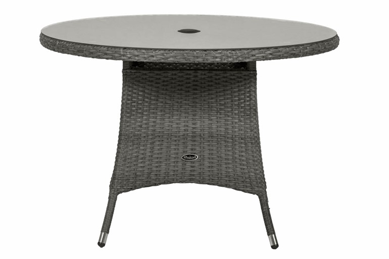 Paris Round Grey Rattan Carver Dining Set