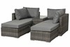 Paris 4 Seater Reclining Relaxer Set With Seat Ottoman