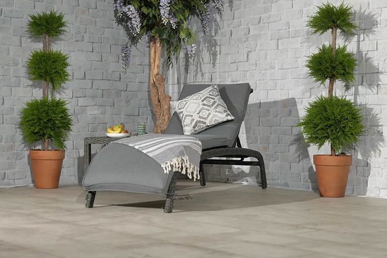 Paris Rattan Adjustable Sun Lounger