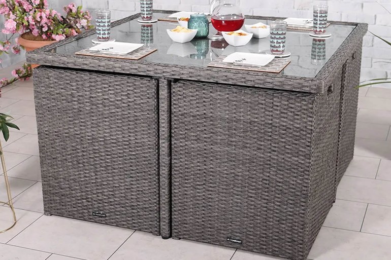 Paris Rattan Cube Dining Set