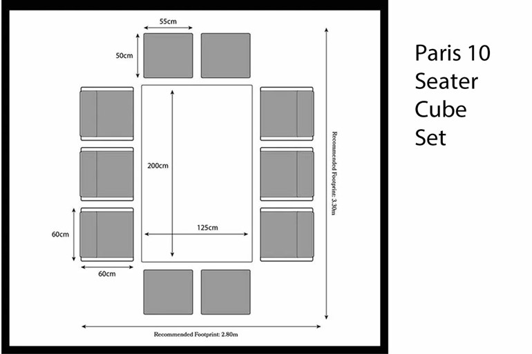 Paris Rattan Cube Dining Set