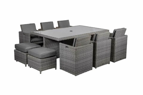 Paris Rattan 10 Seater Cube Dining Set