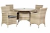 Lisbon Round Rattan Patio Dining Set