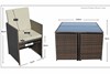 Cannes Grey Cube Outdoor Dining Set