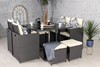 Cannes Grey Cube Outdoor Dining Set