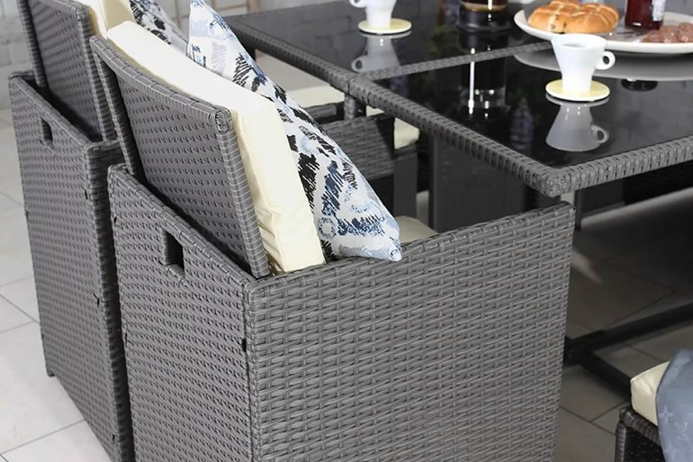 Cannes Grey Cube Outdoor Dining Set