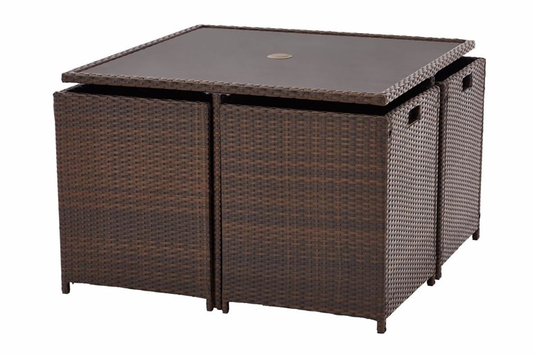 Nevada Rattan Cube Patio Dining Set