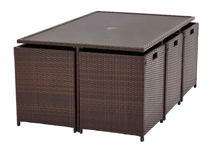 Nevada Rattan Cube Patio Dining Set