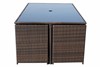 Nevada Rattan Cube Patio Dining Set