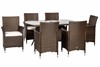 Nevada Rattan 6 Seater Rectangular Dining Set