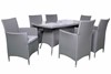 Nevada Rattan 6 Seater Rectangular Dining Set