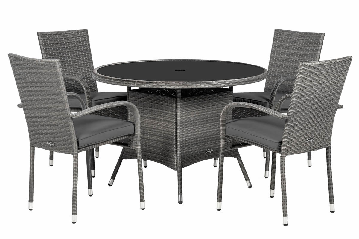 View Malaga Rattan Patio Dining Set 4 Or 6 Seats Stacking Chairs information