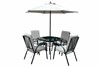 Amalfi Black Patio Set Including Parasol