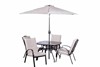 Amalfi Black Patio Set Including Parasol