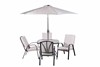 Amalfi Black Patio Set Including Parasol