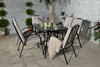 Amalfi Black Patio Set Including Parasol