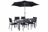 Sorrento 6 Seater Dining Set Including Parasol