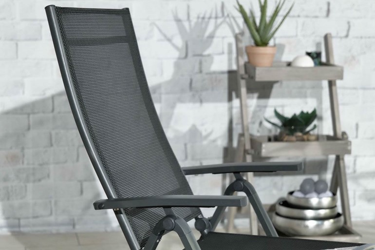 Sorrento Black Folding Recliner Chair