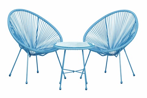 Monaco 2 Seat Bistro Set - Blue 
