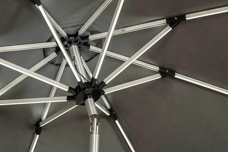 2.7m Crank and Tilt LED Strip Parasol