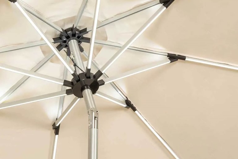 2.7m Crank and Tilt LED Strip Parasol