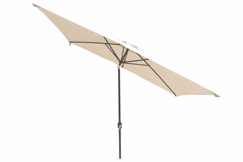 Ivory Crank and Tilt Rectangular Parasol 2.4m x 3.0m