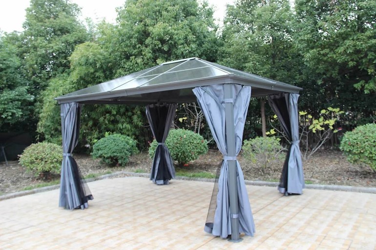 Lugano Premium Grey Polycarbonate Gazebo