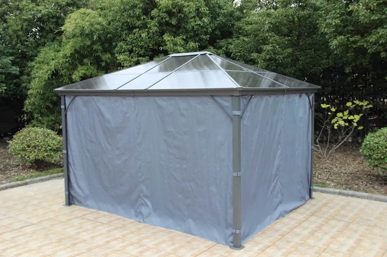 Lugano Premium Grey Polycarbonate Gazebo