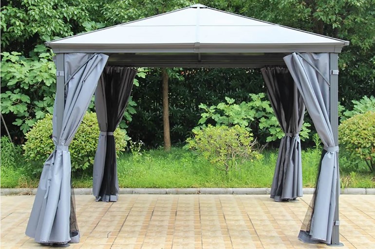 Lugano Premium Grey Polycarbonate Gazebo