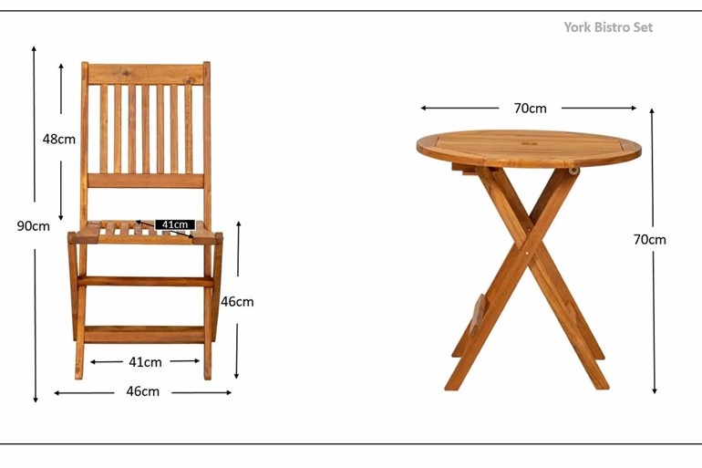 York 2 Seater Bistro Set