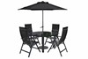 Sorrento Black Round Deluxe Dining Recliner Set