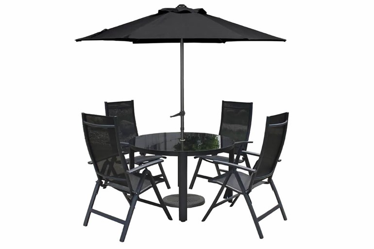 Sorrento Black Round Deluxe Dining Recliner Set