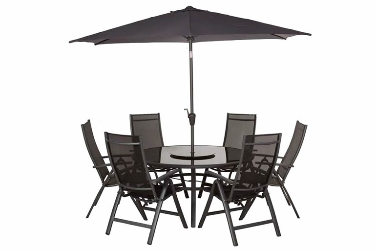 Sorrento Black Round Deluxe Dining Recliner Set