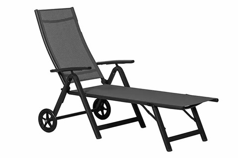 Sorrento Black Folding Recliner Chair