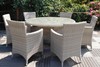 Lisbon Round Rattan Patio Dining Set