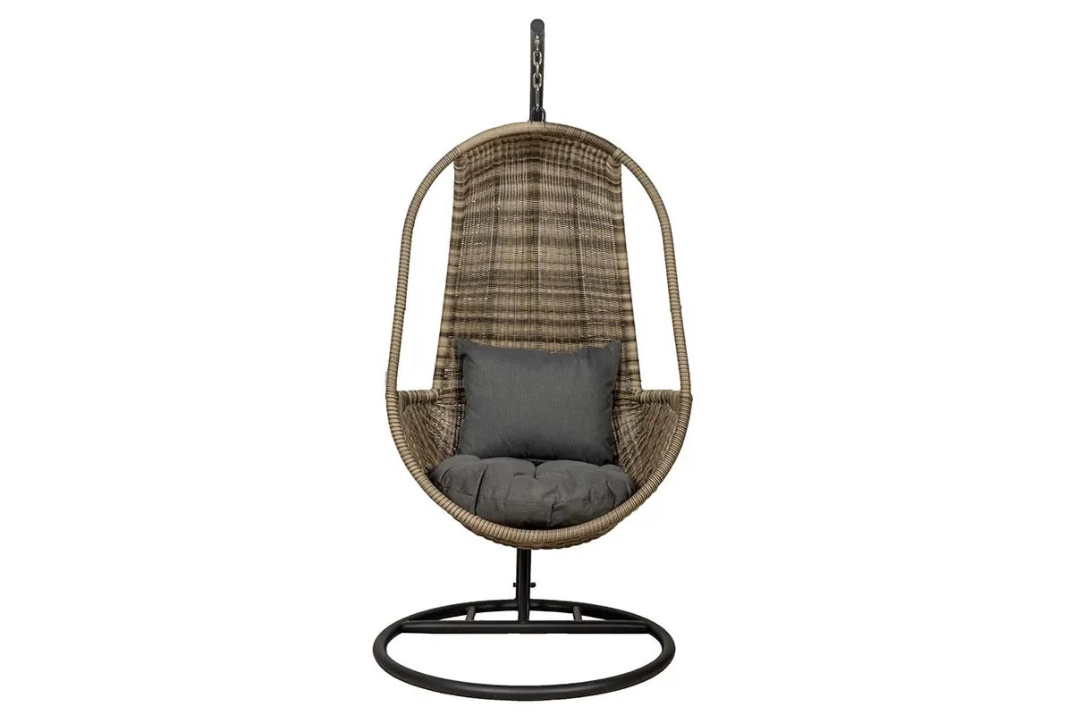 View Wentworth Rattan Garden Hanging Pod Egg Chair Deeply Padded Weather Shield Cushions Included Rust Free Robust Metal Frame Hand Woven Rattan information