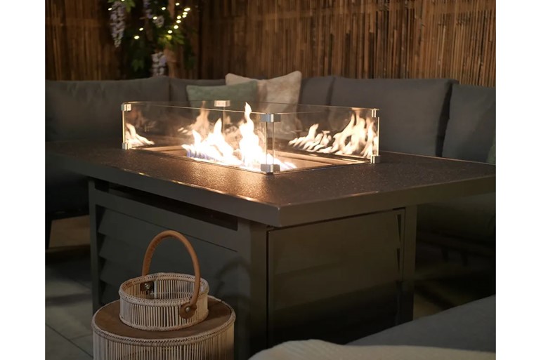 Mayfair Corner Lounging Set With Fire Pit
