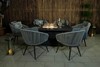 Aspen Grey Rattan 6 Seat Fire Pit Patio set