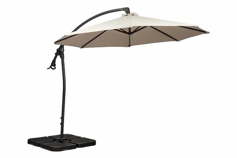 Ivory 3m Deluxe Pedal Operated Rotational Cantilever Parasol