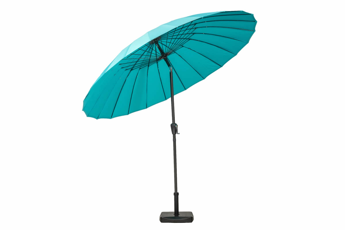 View Blue Shanghai Crank And Tilt Outdoor Parasol 27m Diameter Garden Umbrella Rain Water Resistant Easily Tilted Steel Pole information