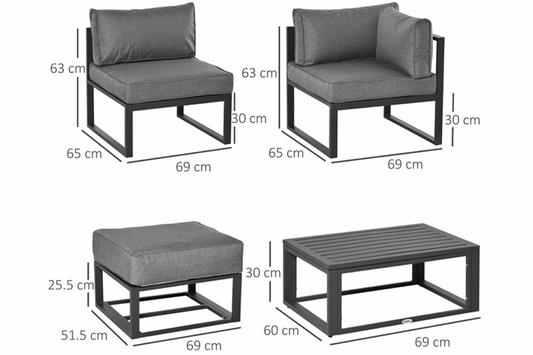 Bradford Metal Sofa Set