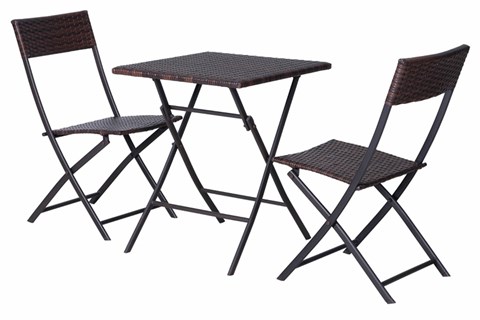 Brocton Brown 2 Seater Folding Bistro Set