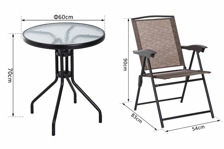 Brooks Folding Patio Set