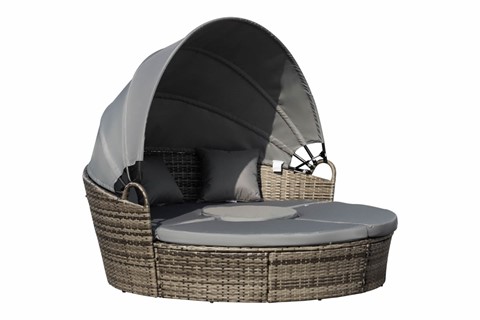 Belper Round 6 Seater Set - Deep Grey 