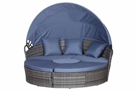 Belper Round 6 Seater Set - Grey 
